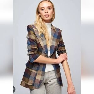 Smythe Birkin patch pocket plaid blazer 6